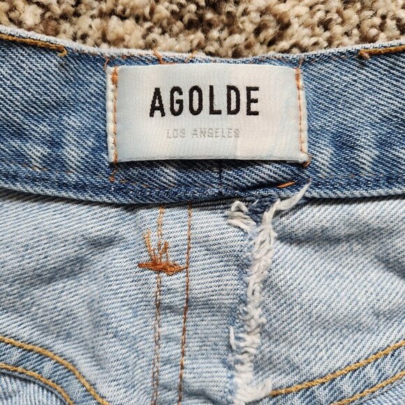 Agolde 90's Jean High Rise Loose Fit Jeans Womens Size 29 Distressed A069C-811 - Picture 3 of 6